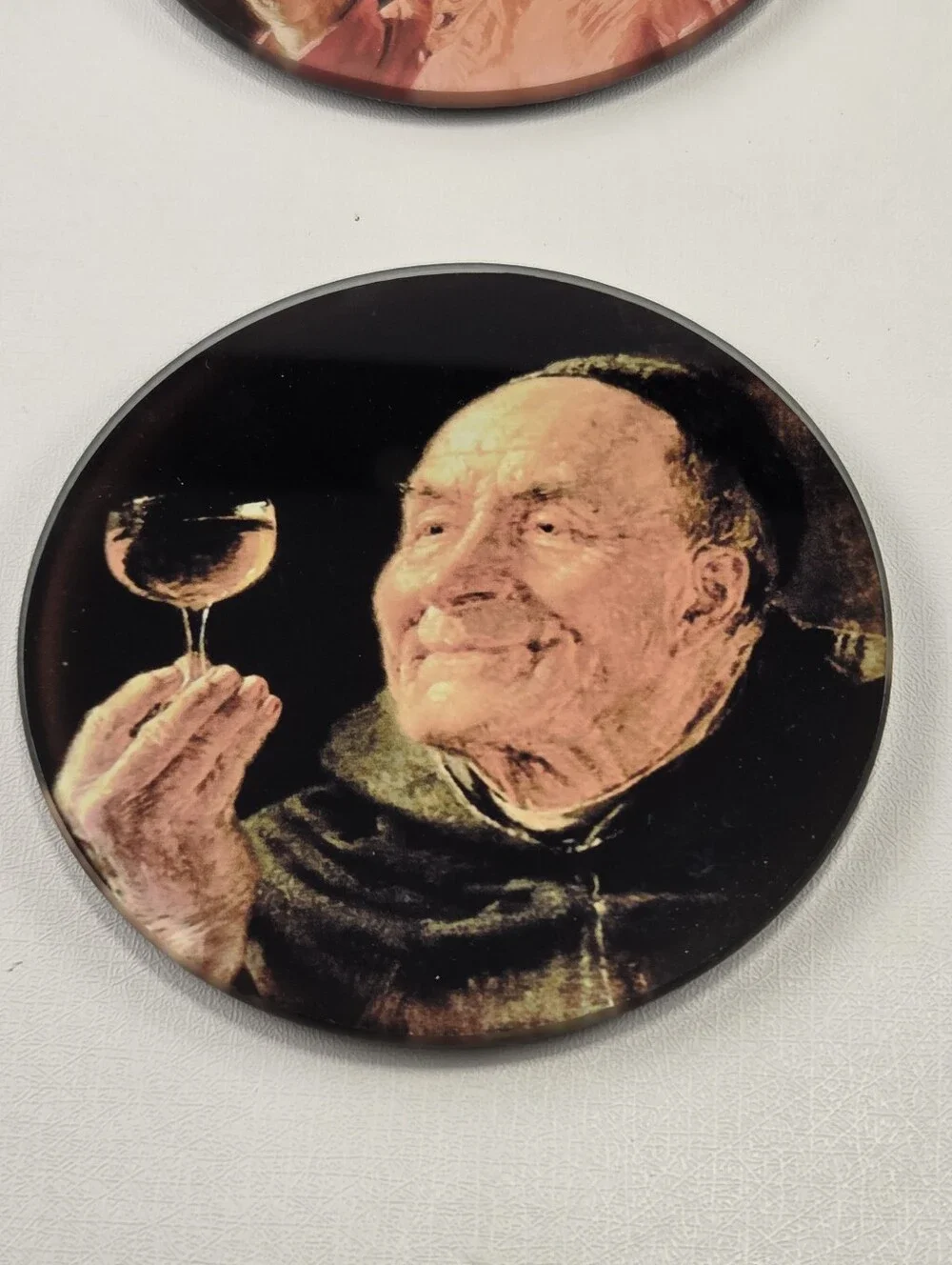 Parastone Mouseion Eduard von Grützner Priests Drinking Glass Coaster Set, IOB